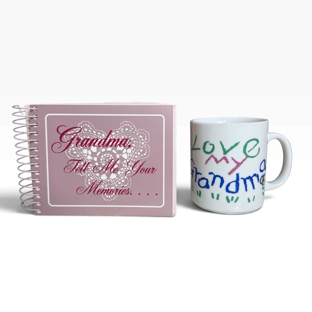 Grandma Gift Bundle Memory Book Mug Keepsake Grandmother Birthday Christmas